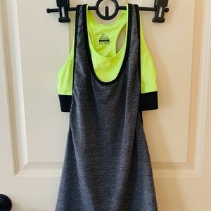 Nike dri-fit tank top and sports bra